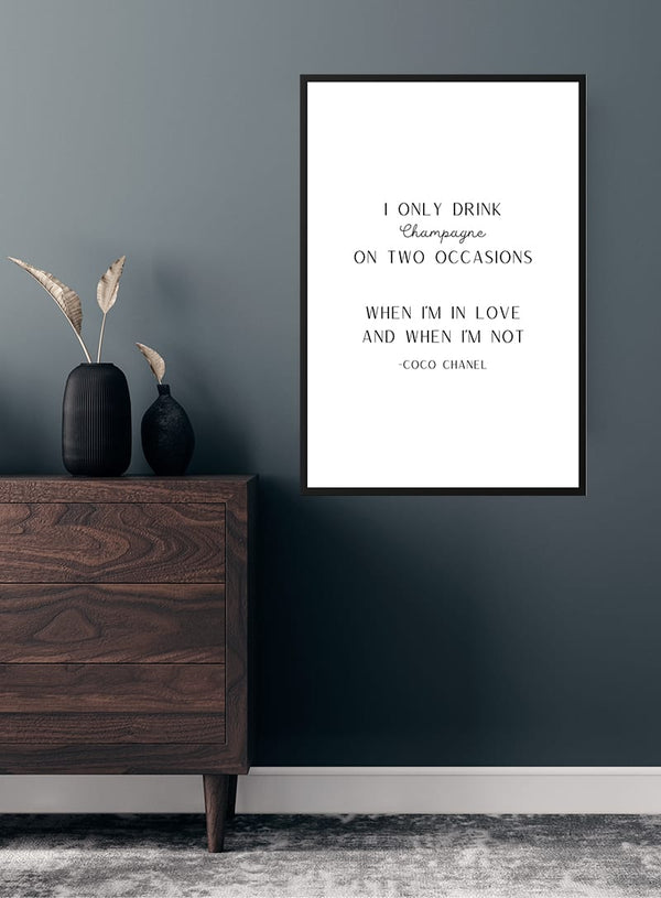 I drink champagne poster