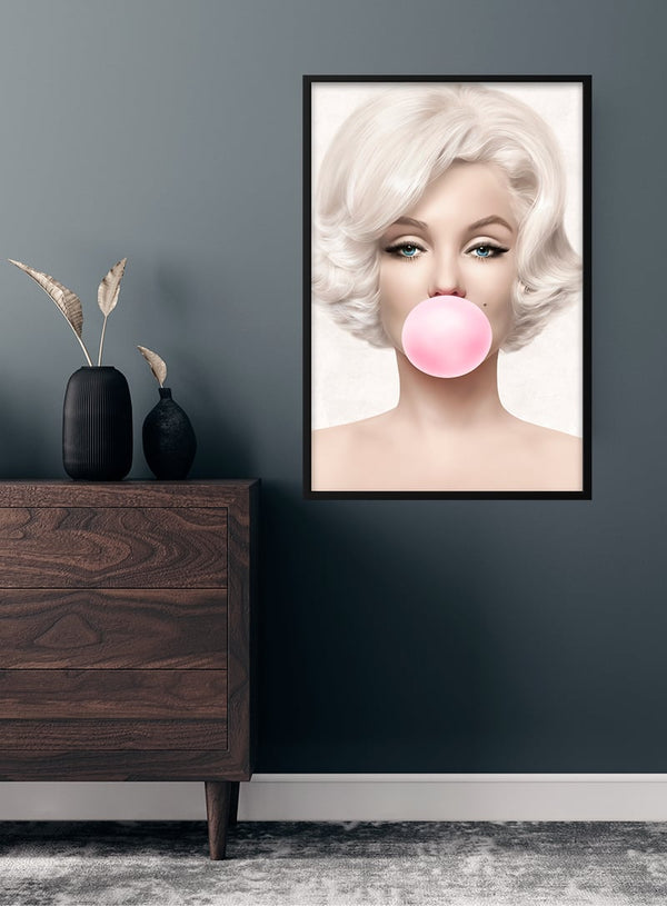 Poster Marilyn Monroe con bubblegum