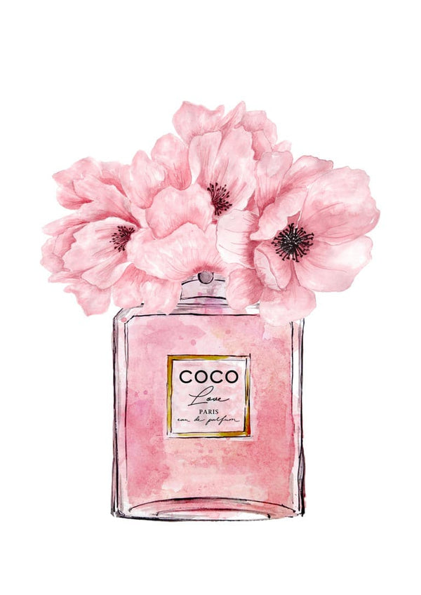 Poster Profumo Coco Chanel rosa