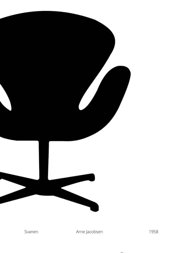 poster del Cigno di Arne Jacobsen per il soggiorno