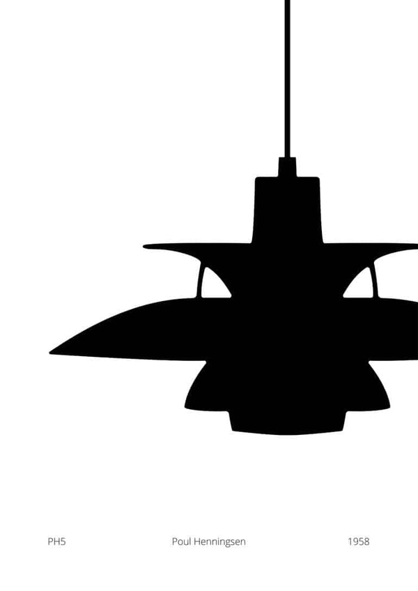 poster della PH5 di Poul Henningsen per il soggiorno