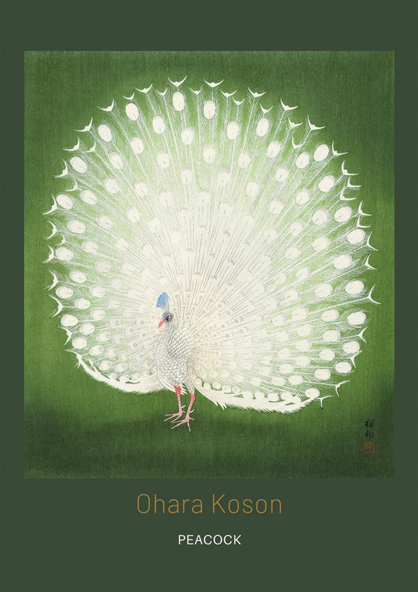 Peacock de Ohara Koson póster de arte japonés