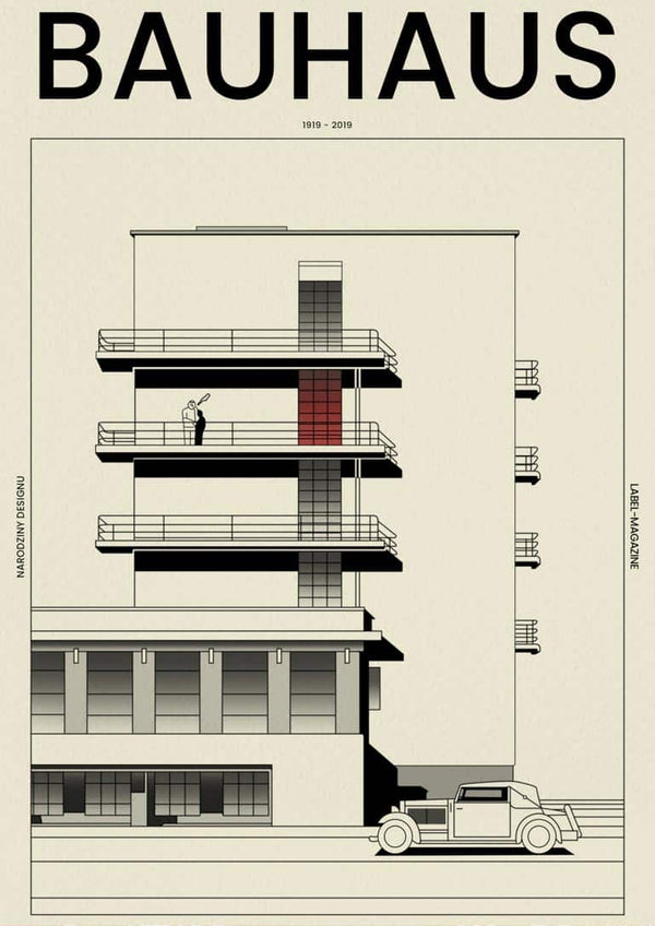 Póster de portada vintage de Bauhaus