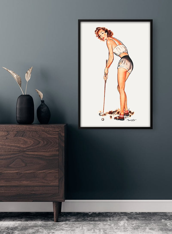 Poster publicitaire de golf vintage