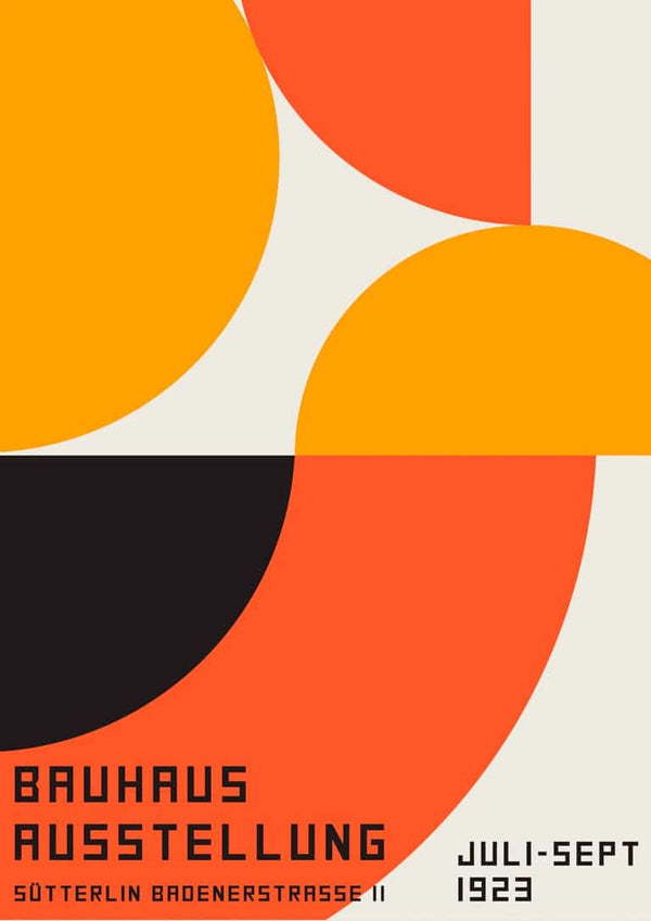 Póster Naranja Bauhaus