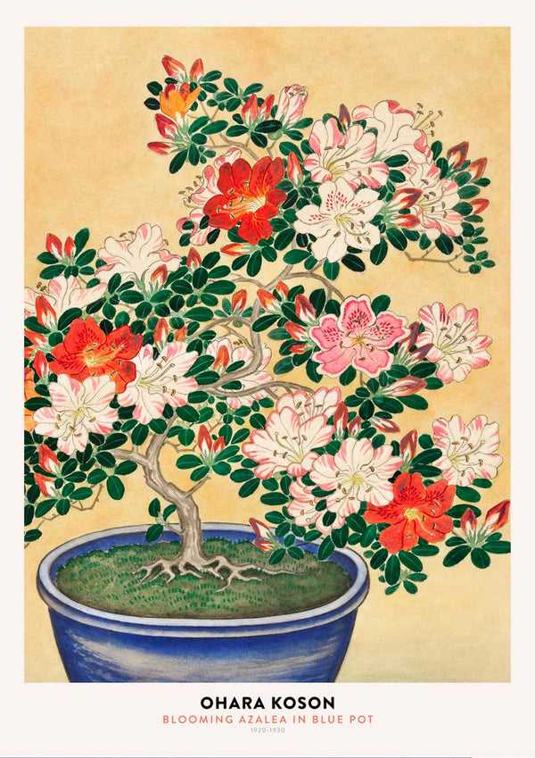 Ohara Koson - Póster Azalea en flor
