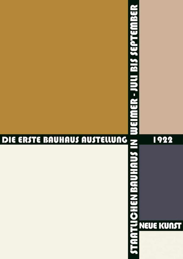 Bauhaus Weimar Braun 1922 Poster