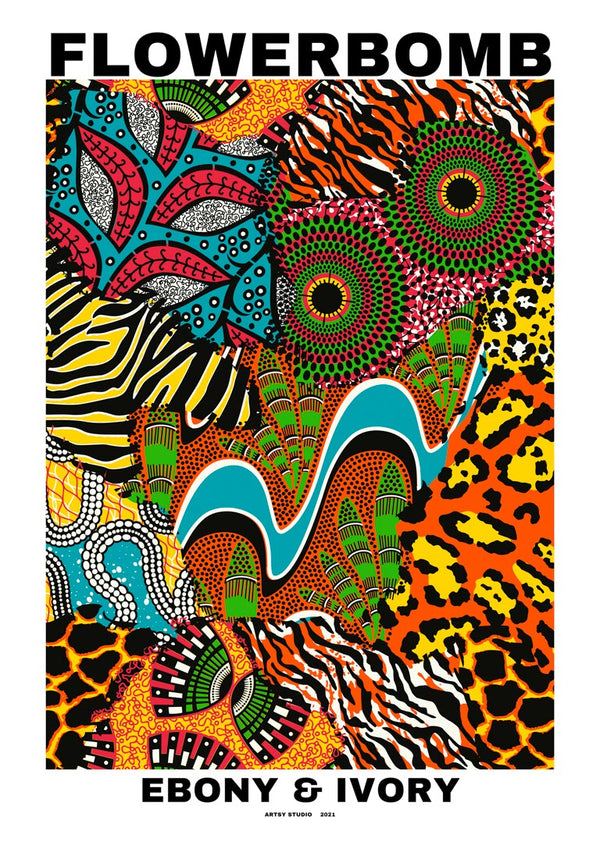 Póster Flowerbomb Ebony & Ivory