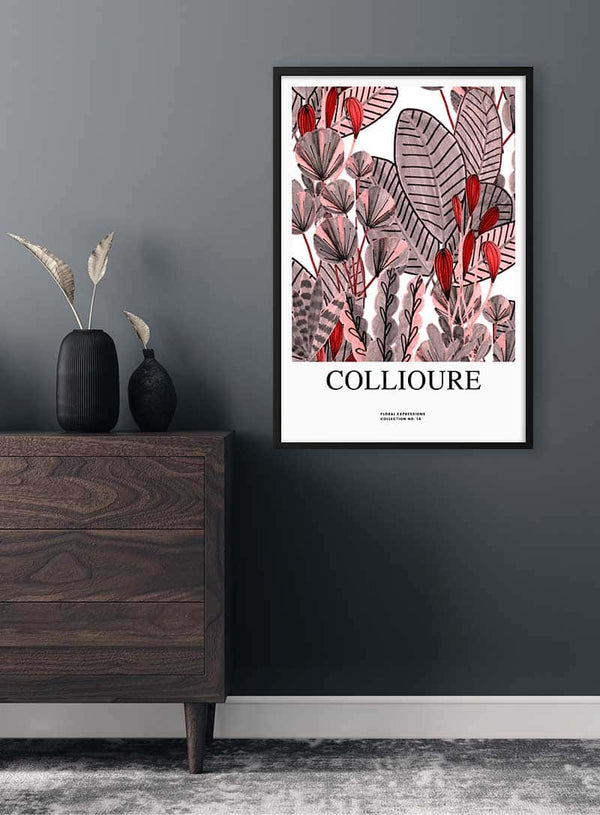 Póster Flores en Collioure