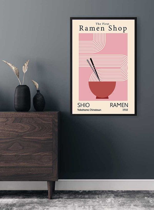 Póster de la primera tienda de ramen