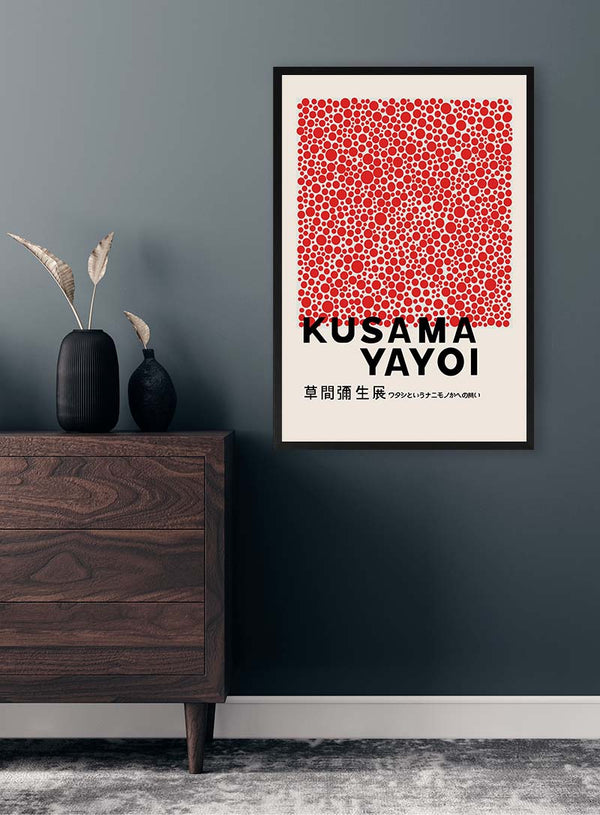 Yayoi Kusama - Póster de Puntos Rojos