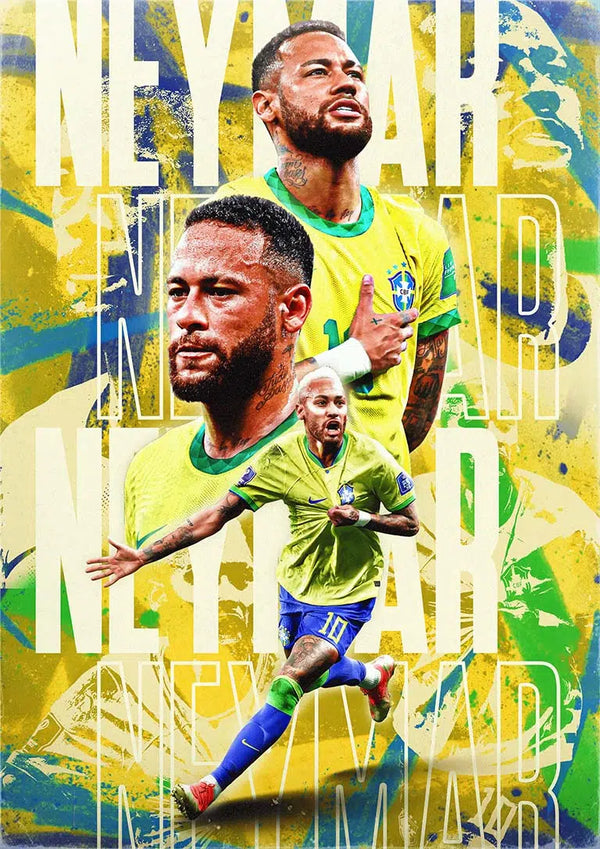 Poster calcistico di Neymar