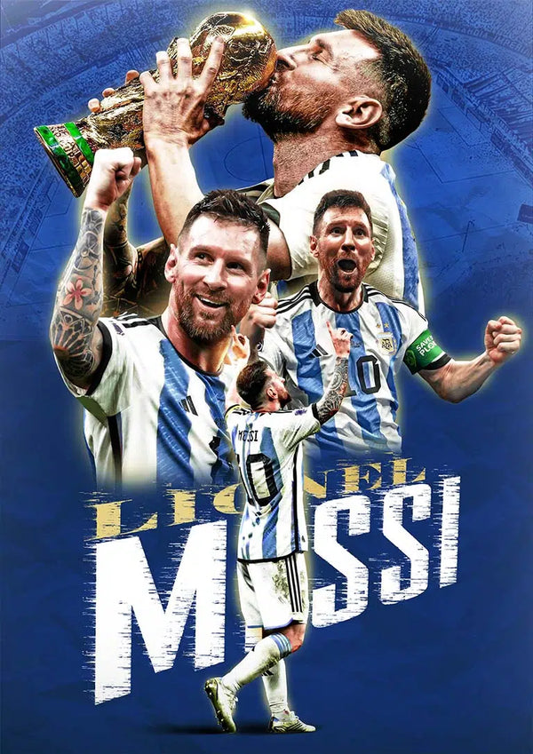 Poster calcistico di Lionel Messi