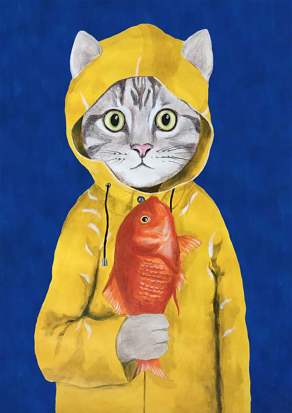 Gato con pez - Coco de Paris