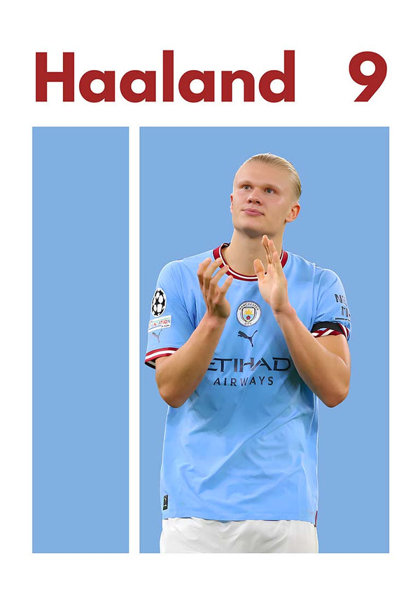 Poster di calcio Haaland Man City