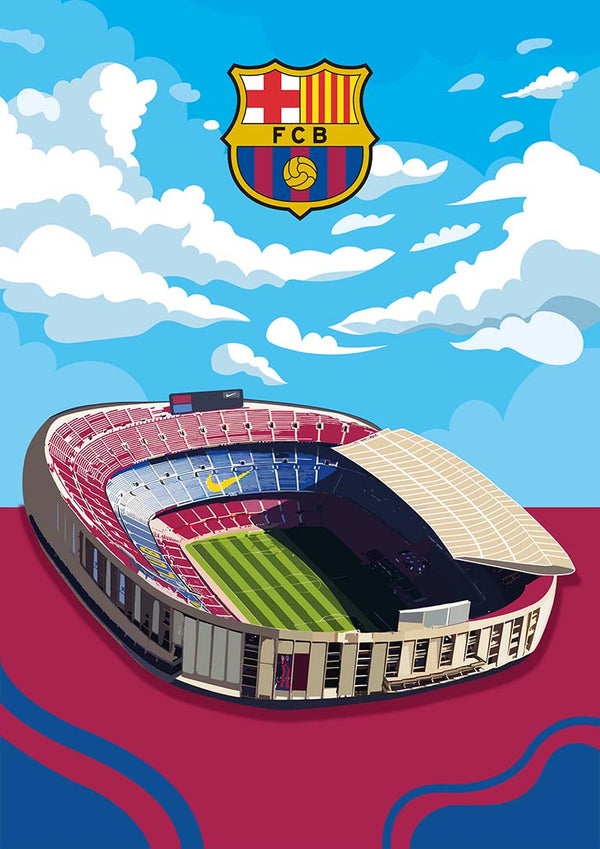 Poster di calcio Camp Nou Barcelona