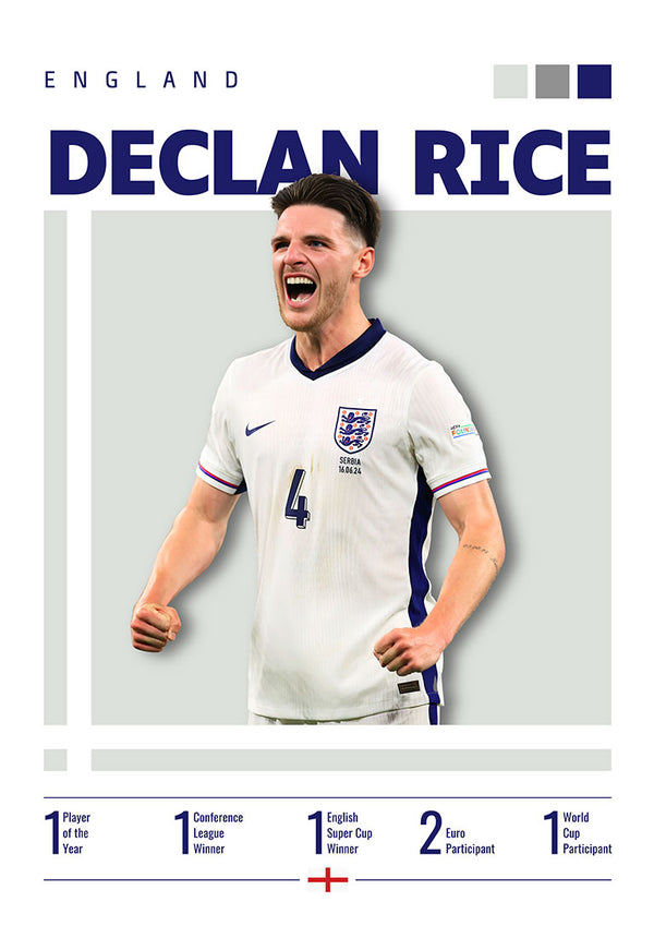 Declan Rice - Poster Calcio Tottenham