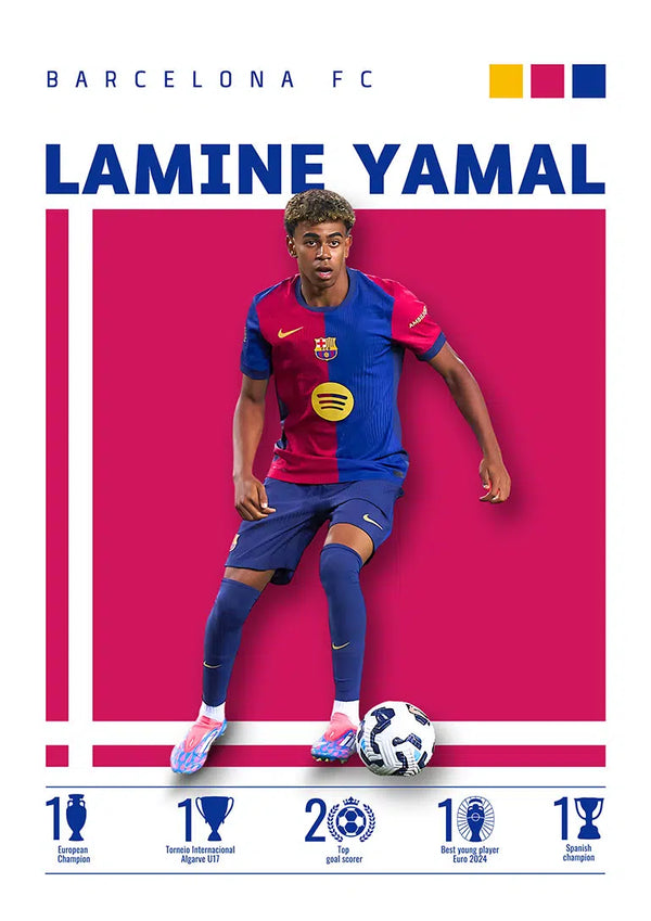 Lamine Yamal - Poster Calcio Barcellona