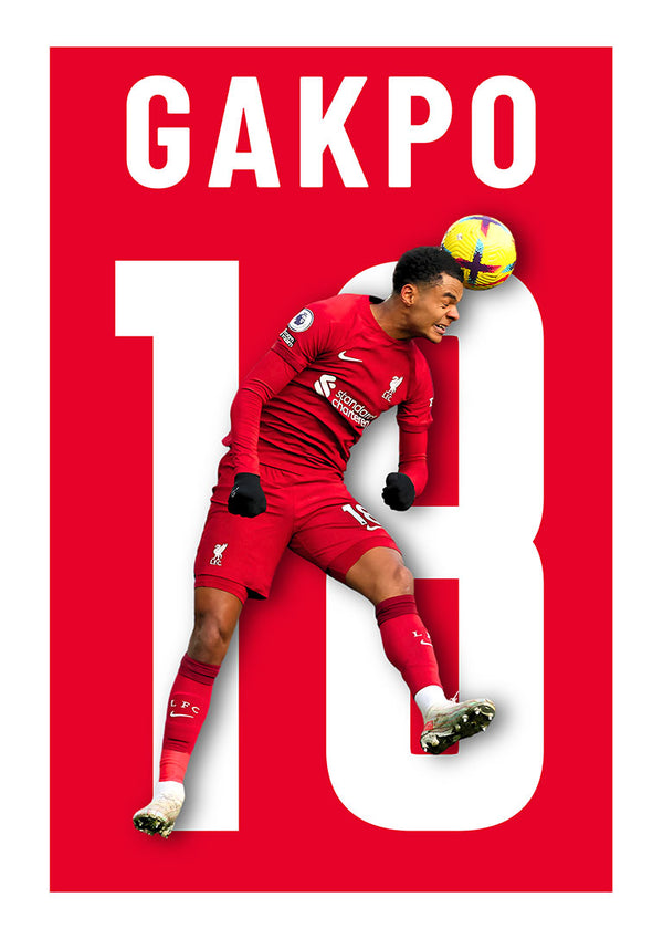Cody Gakpo - Poster di calcio Liverpool
