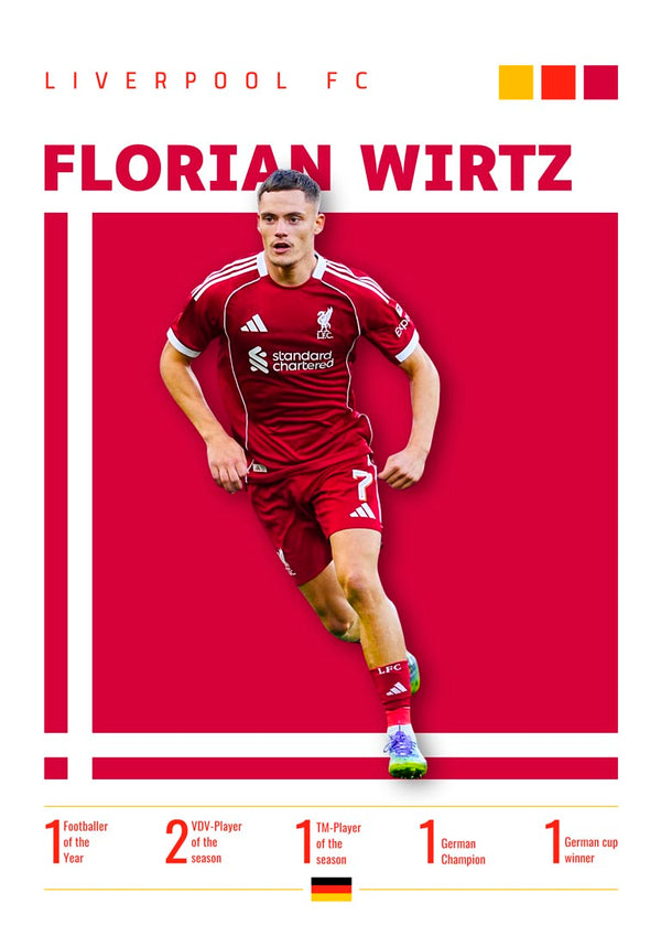 Florian Wirtz - Poster calcio Liverpool