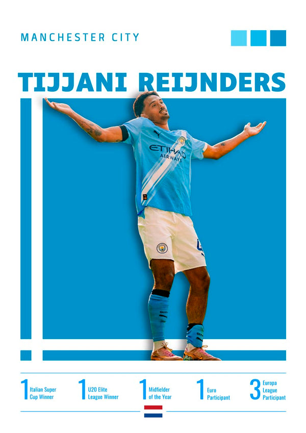Tijjani Reijnders - Poster calcio Manchester City