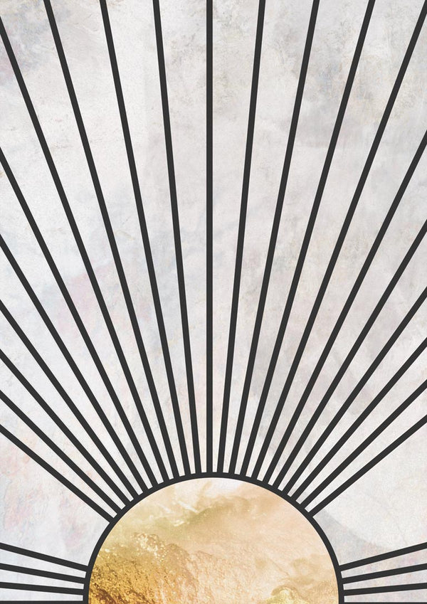 Sole nascente nero e oro - Sarah Manovski