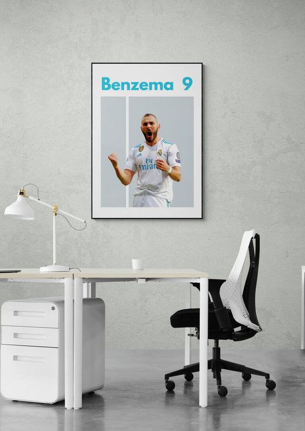 Poster di calcio Benzema Real Madrid