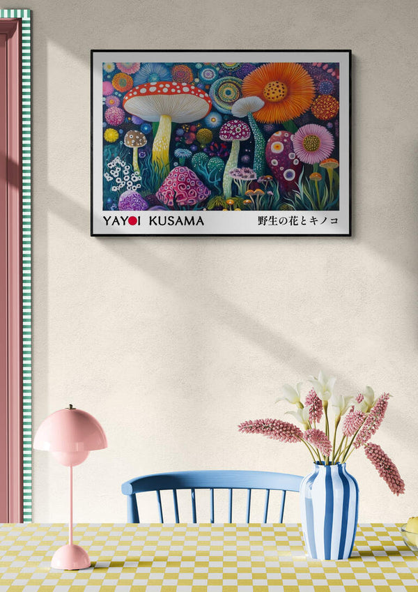 Hongos y flores 01 - Póster Kusama