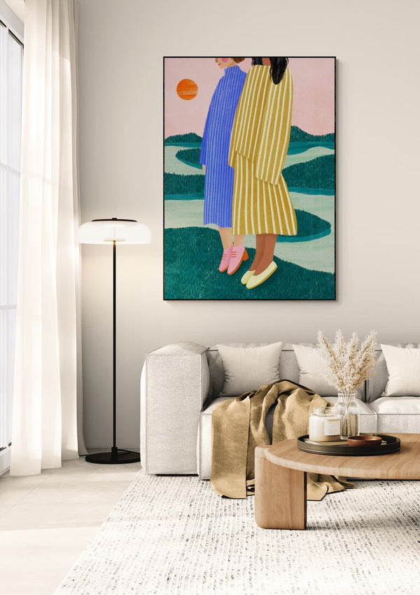 Amies en robes rayées - Bea Muller