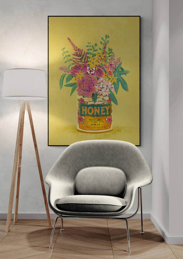 Fiori in una lattina vintage di miele - Raissa Oltmanns