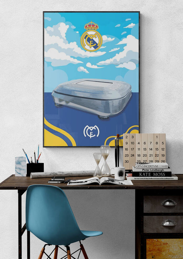 Poster di calcio Santiago Bernabeu Real Madrid