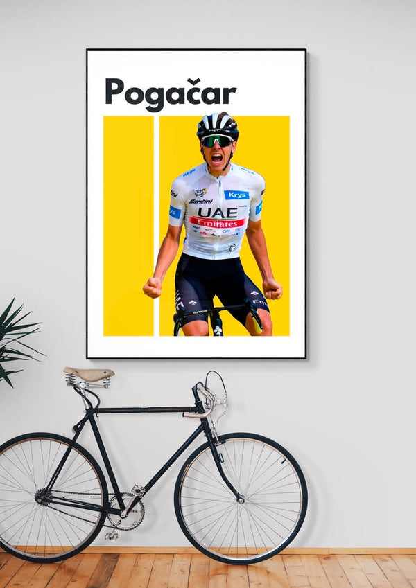 Poster di ciclismo Tadej Pogačar UAE
